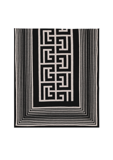 Écharpe en laine à motif monogramme Balmain
