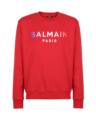 HIGH SUMMER CAPSULE - Sweat en coton imprimé tie and die logo Balmain Paris