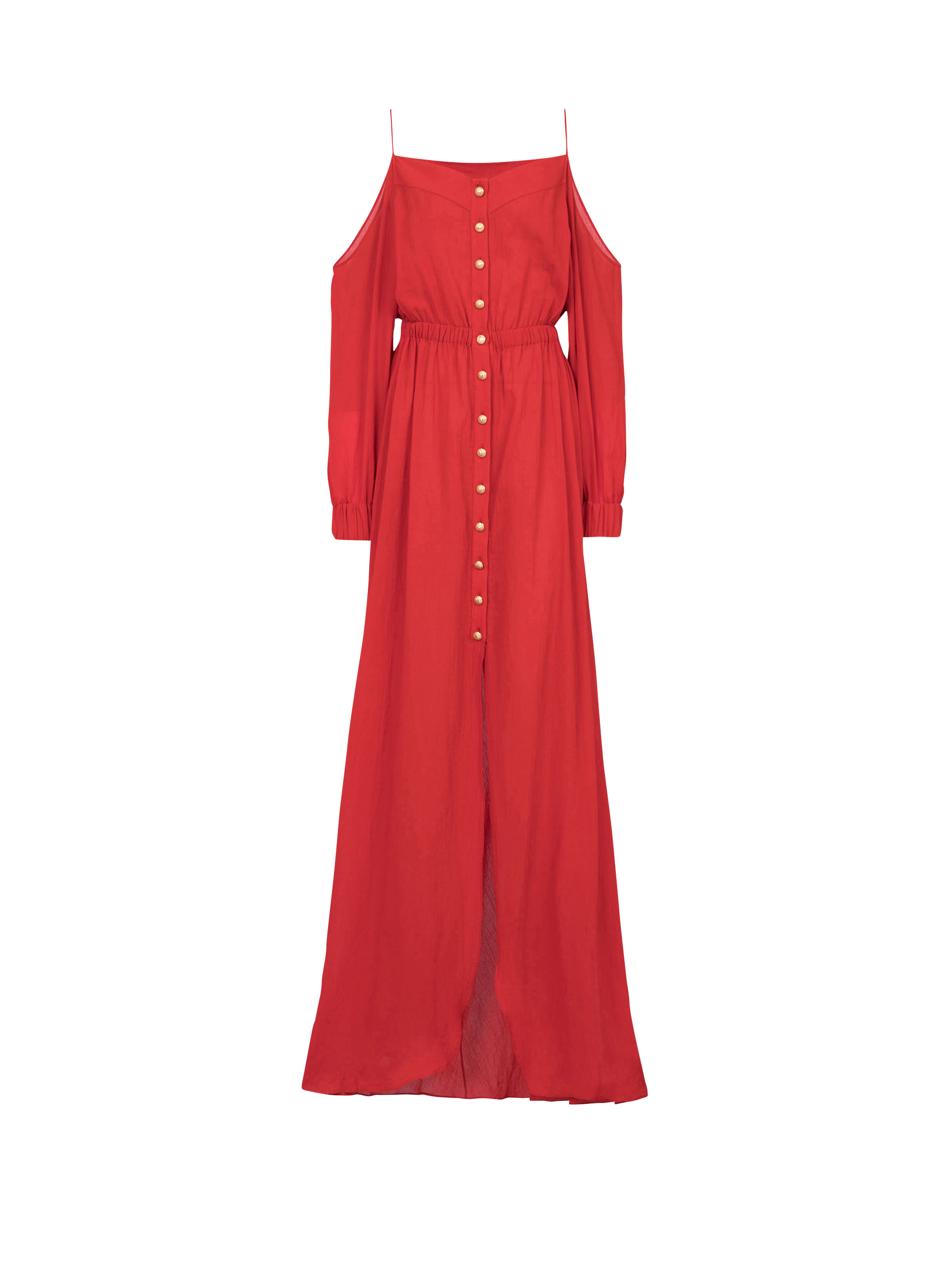 HIGH SUMMER CAPSULE - Robe longue en coton, rouge