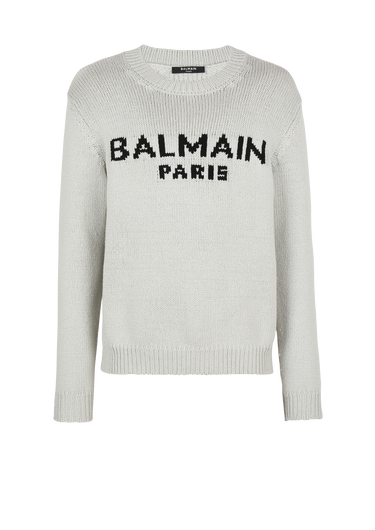 Pull en laine à logo Balmain Paris