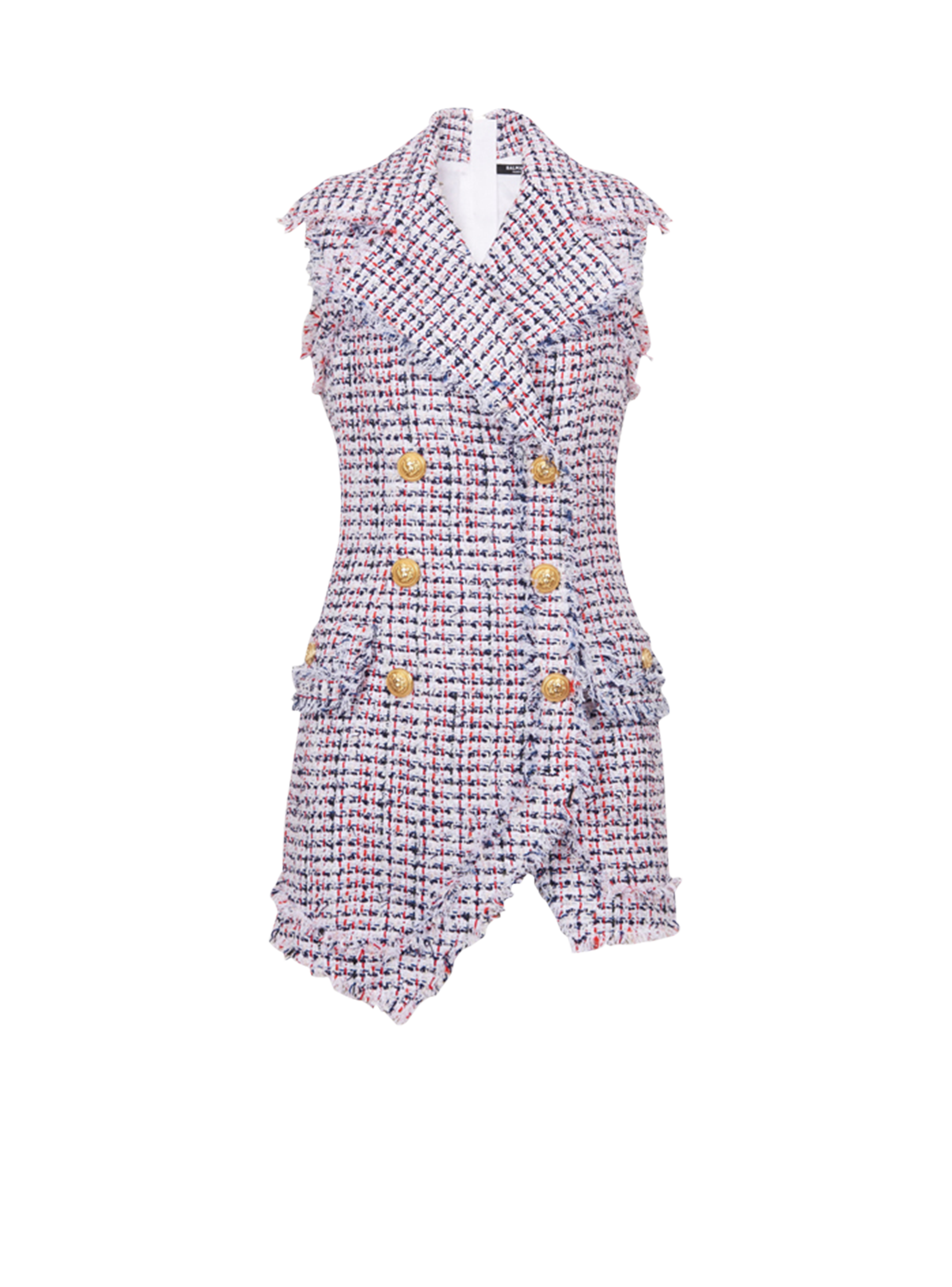 HIGH SUMMER CAPSULE - Robe courte à double boutonnage en tweed, multicolore