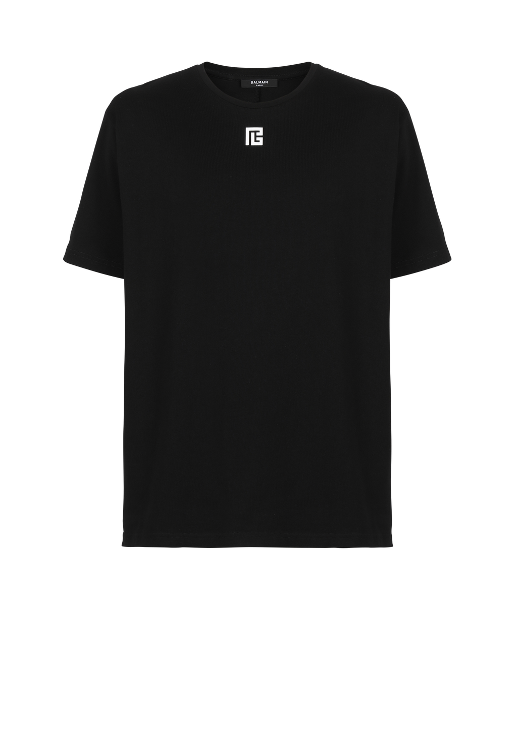 T-shirt oversize en coton imprimé maxi logo Balmain, noir, hi-res