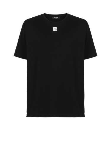 T-shirt oversize en coton imprimé maxi logo Balmain