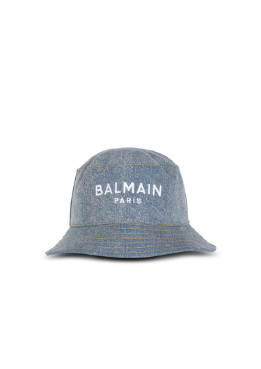HIGH SUMMER CAPSULE - Chapeau bob en denim avec logo Balmain
