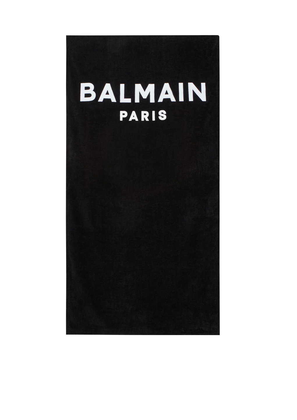 Serviette de plage avec logo Balmain imprimé, noir, hi-res