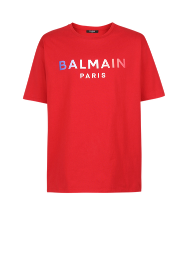HIGH SUMMER CAPSULE - T-shirt en coton imprimé tie and dye logo Balmain Paris